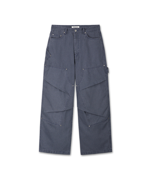 9999ARCHIVE(9999アーカイブ)の「Vintage Rugged Grain Double-Knee Pants(その他パンツ・メンズ・ネイビー・3/1/2)」の1枚目の写真
