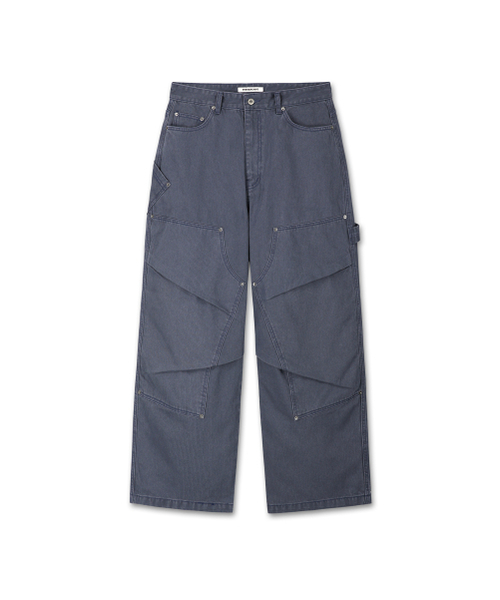 9999ARCHIVE(9999アーカイブ)の「Vintage Rugged Grain Double-Knee Pants(その他パンツ・メンズ・ネイビー・3/1/2)」の2枚目の写真