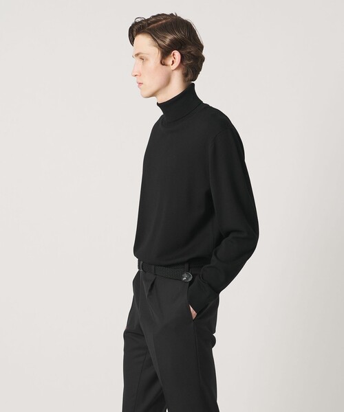 UNITED ARROWS（ユナイテッドアローズ）の「ハイゲージ タートルネック ニット（ニット/セーター・メンズ・ターコイズブルー系/ライトグレー/ブラック・M/S/L/XL）」の2枚目の写真