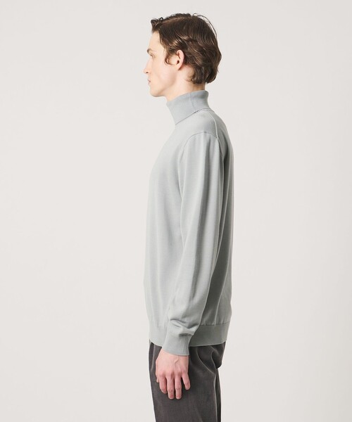 UNITED ARROWS（ユナイテッドアローズ）の「ハイゲージ タートルネック ニット（ニット/セーター・メンズ・ターコイズブルー系/ライトグレー/ブラック・M/S/L/XL）」の10枚目の写真