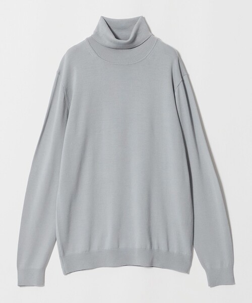 UNITED ARROWS（ユナイテッドアローズ）の「ハイゲージ タートルネック ニット（ニット/セーター・メンズ・ターコイズブルー系/ライトグレー/ブラック・M/S/L/XL）」の12枚目の写真