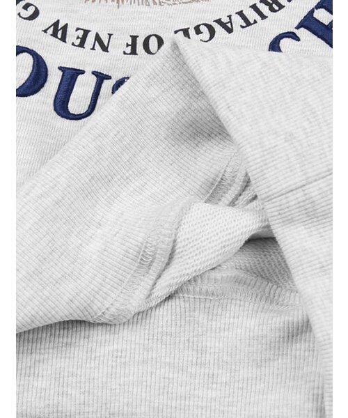 FABULOUS ARCHIVE（ファビュラスアーカイブ）の「[起毛選択]ウィメンズクロップベアフレンズエンボス刺繍スウェットアッシュグレー(FCB3TS355W)（スウェット・レディース・ライトグレー・L size/LARGE/M size/MEDIUM）」の7枚目の写真
