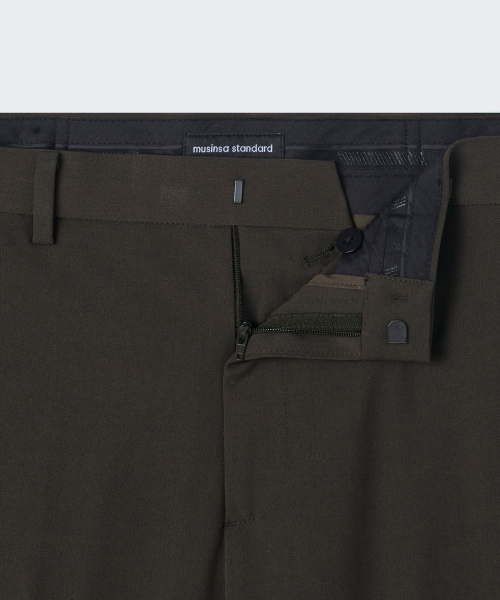 MUSINSA STANDARD（ムシンサスタンダード）の「ニューワイドヒドゥンバンディングスラックス[バンダイクブラウン]（スラックス・メンズ・その他・38/36/34/32/30/31/33/28/29）」の4枚目の写真