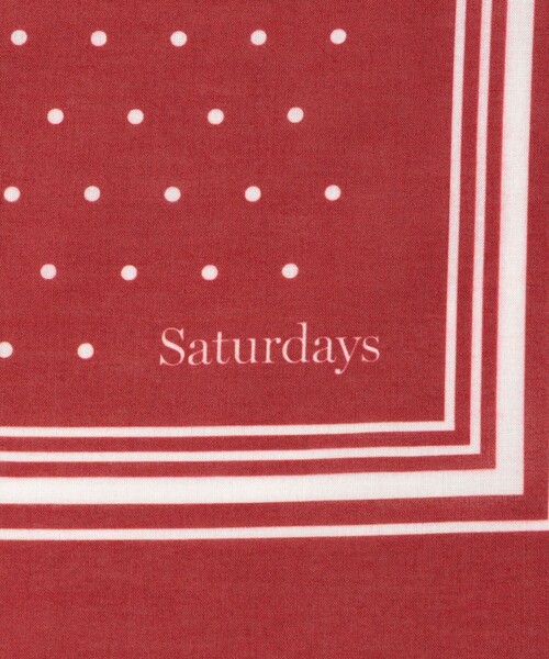 Saturdays NYC（サタデーズ ニューヨークシティ ）の「SNYC Bandana（バンダナ/スカーフ・メンズ・ワイン/ネイビー・FREE）」の4枚目の写真