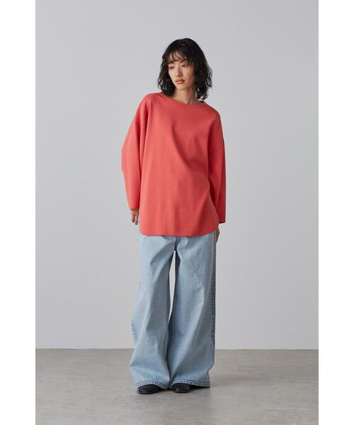 YLEVE(イレーヴ)の「YLEVE / COTTON RIB PULLOVER BIG(Tシャツ/カットソー・レディース・ピンク・1)」の3枚目の写真