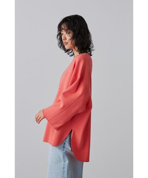 YLEVE(イレーヴ)の「YLEVE / COTTON RIB PULLOVER BIG(Tシャツ/カットソー・レディース・ピンク・1)」の4枚目の写真