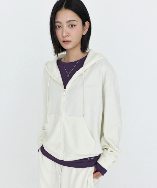 MONGDOL(モンドル)の「ソフトエッセンシャルフーディージップアップ アイボリー MDTS104IVORY(パーカー・レディース・その他・F)」の6枚目の写真