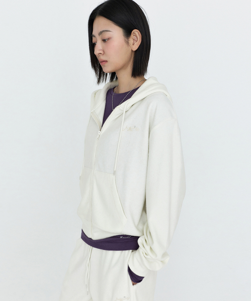 MONGDOL(モンドル)の「ソフトエッセンシャルフーディージップアップ アイボリー MDTS104IVORY(パーカー・レディース・その他・F)」の7枚目の写真