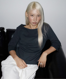 JUDY X CHICKS URBAN クラック 7分袖 チャコール