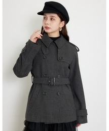 トレンチディテールショートコート 秋服 冬服