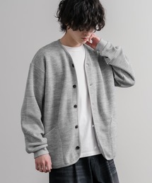Audience(オーディエンス)の「Upscape Audience アップスケープオーディエンス 日本製ウールビックワッフルニットソーノーカラーアーミーカーディガン AUD7290(カーディガン/ボレロ)」