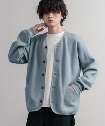 Audience(オーディエンス)の「Upscape Audience アップスケープオーディエンス 日本製ウールビックワッフルニットソーノーカラーアーミーカーディガン AUD7290(カーディガン/ボレロ)」