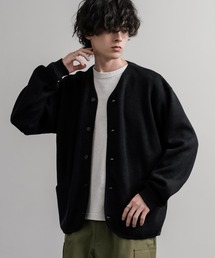 Audience(オーディエンス)の「Upscape Audience アップスケープオーディエンス 日本製ウールビックワッフルニットソーノーカラーアーミーカーディガン AUD7290(カーディガン/ボレロ)」