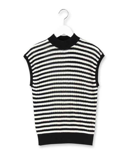 AG by aquagirl（エージーバイアクアガール）の「スマートアイスリネンノースリーブニット（ニット/セーター・レディース・ブラック/ブラウン系1/レッド/ブラウン/ホワイト/ブラック系1/グリーン・38）」の3枚目の写真