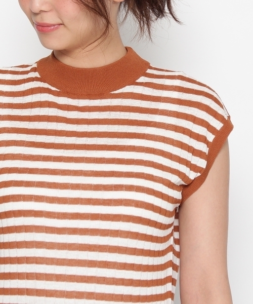 AG by aquagirl（エージーバイアクアガール）の「スマートアイスリネンノースリーブニット（ニット/セーター・レディース・ブラック/ブラウン系1/レッド/ブラウン/ホワイト/ブラック系1/グリーン・38）」の11枚目の写真