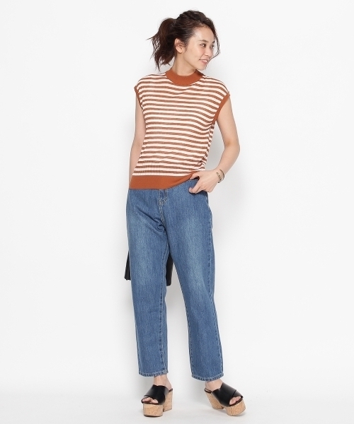 AG by aquagirl（エージーバイアクアガール）の「スマートアイスリネンノースリーブニット（ニット/セーター・レディース・ブラック/ブラウン系1/レッド/ブラウン/ホワイト/ブラック系1/グリーン・38）」の13枚目の写真