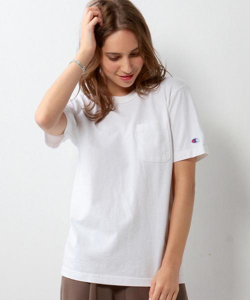 Champion（チャンピオン）の「【WEB限定】◎Champion 1ポケットTシャツ / チャンピオン（Tシャツ/カットソー・レディース・ホワイト/ブラック・SMALL/MEDIUM）」の16枚目の写真