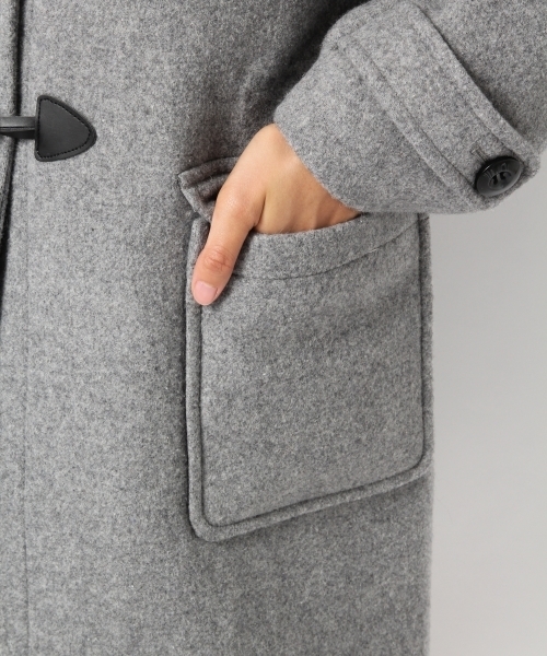 Heather（ヘザー）の「ファーフードロングダッフルコート　723956（ダッフルコート・レディース・ネイビー/オフホワイト/グレー・FREE）」の18枚目の写真