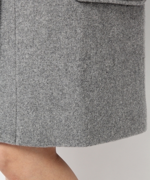 Heather（ヘザー）の「ファーフードロングダッフルコート　723956（ダッフルコート・レディース・ネイビー/オフホワイト/グレー・FREE）」の9枚目の写真