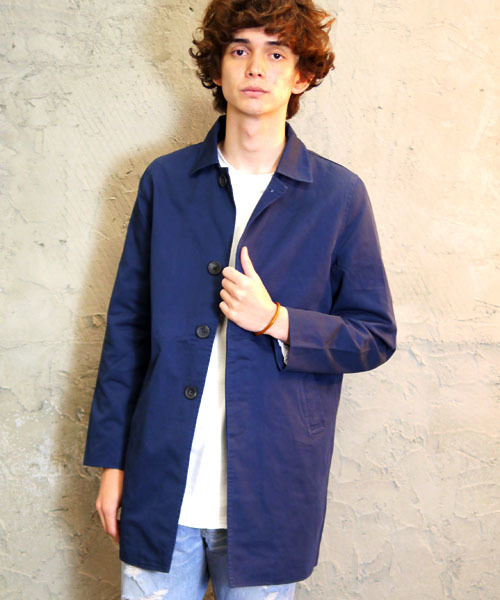 Revo.(レボ)の「Revo. SELECT ITEM / コットン ステンカラーコート(ステンカラーコート・メンズ・ワイン/ネイビー/カーキ・X-LARGE/LARGE/MEDIUM)」の2枚目の写真