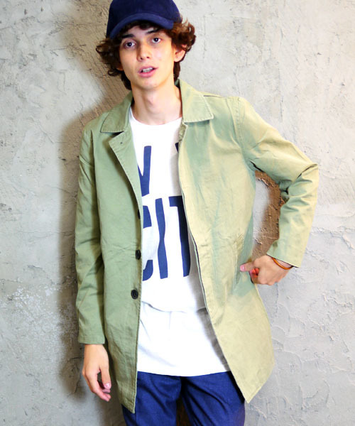 Revo.(レボ)の「Revo. SELECT ITEM / コットン ステンカラーコート(ステンカラーコート・メンズ・ワイン/ネイビー/カーキ・X-LARGE/LARGE/MEDIUM)」の1枚目の写真