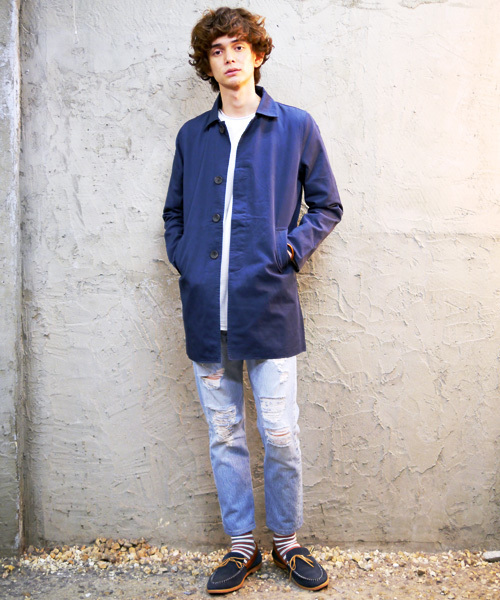 Revo.(レボ)の「Revo. SELECT ITEM / コットン ステンカラーコート(ステンカラーコート・メンズ・ワイン/ネイビー/カーキ・X-LARGE/LARGE/MEDIUM)」の20枚目の写真