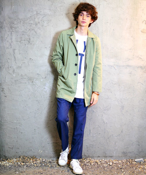 Revo.(レボ)の「Revo. SELECT ITEM / コットン ステンカラーコート(ステンカラーコート・メンズ・ワイン/ネイビー/カーキ・X-LARGE/LARGE/MEDIUM)」の4枚目の写真