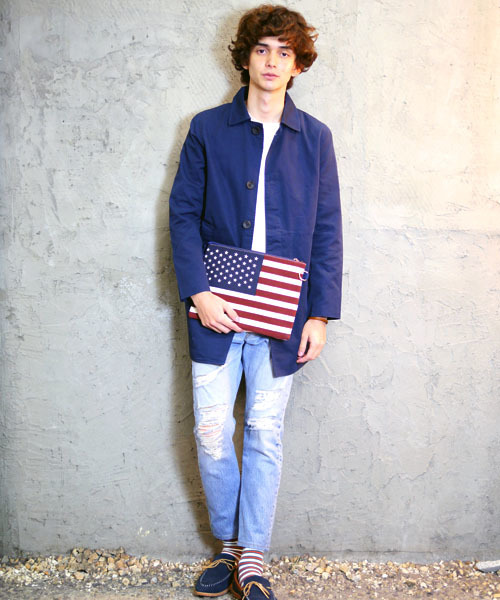 Revo.(レボ)の「Revo. SELECT ITEM / コットン ステンカラーコート(ステンカラーコート・メンズ・ワイン/ネイビー/カーキ・X-LARGE/LARGE/MEDIUM)」の11枚目の写真