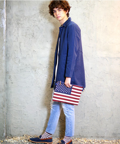 Revo.(レボ)の「Revo. SELECT ITEM / コットン ステンカラーコート(ステンカラーコート・メンズ・ワイン/ネイビー/カーキ・X-LARGE/LARGE/MEDIUM)」の12枚目の写真