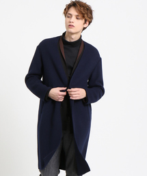 ABAHOUSE | メルトンノーカラーコート(チェスターコート)