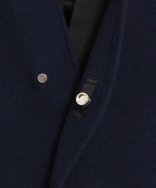 ABAHOUSE（アバハウス）の「メルトンノーカラーコート（チェスターコート・メンズ・ネイビー/ブラウン・46/48）」の10枚目の写真