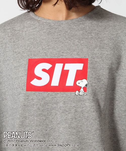 GLOBAL WORK（グローバルワーク）の「PEANUTSスウェットWomen/740883（Tシャツ/カットソー・レディース・ネイビー/グレー・LARGE/MEDIUM）」の5枚目の写真