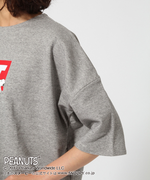 GLOBAL WORK（グローバルワーク）の「PEANUTSスウェットWomen/740883（Tシャツ/カットソー・レディース・ネイビー/グレー・LARGE/MEDIUM）」の6枚目の写真