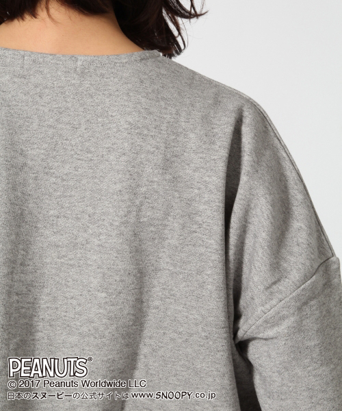 GLOBAL WORK（グローバルワーク）の「PEANUTSスウェットWomen/740883（Tシャツ/カットソー・レディース・ネイビー/グレー・LARGE/MEDIUM）」の8枚目の写真