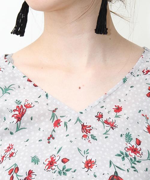 coen（コーエン）の「ヴィンテージサテンフラワープリントバックリボンブラウス（シャツ/ブラウス・レディース・グレー/ネイビー・FREE）」の16枚目の写真