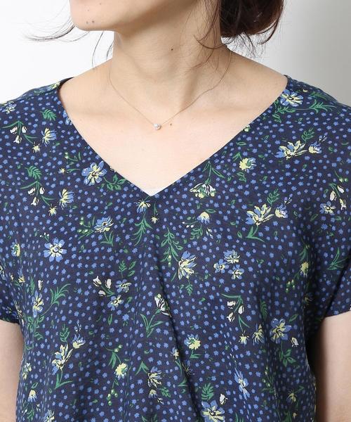 coen（コーエン）の「ヴィンテージサテンフラワープリントバックリボンブラウス（シャツ/ブラウス・レディース・グレー/ネイビー・FREE）」の13枚目の写真