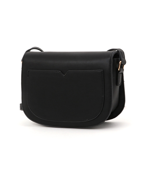 PLAIN CLOTHING（プレーンクロージング）の「Fレザーラウンドショルダーバッグ【PLAIN CLOTHING】（ショルダーバッグ・レディース・ベージュ/ブラック/アイボリー/ライトブルー・FREE）」の5枚目の写真