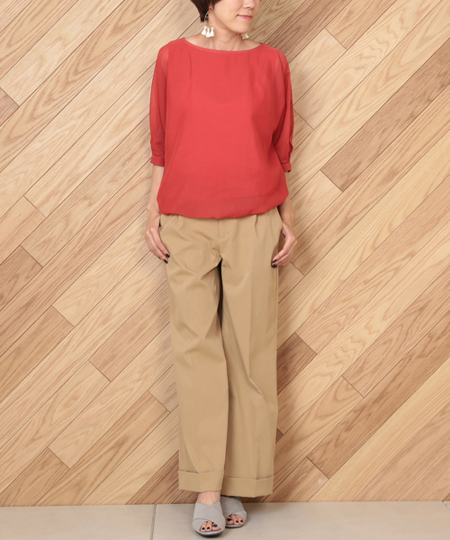 un dix cors（アンディコール）の「【追加3弾】バルーンスリーブブラウス（シャツ/ブラウス・レディース・レッド・ﾌﾘ-）」の9枚目の写真