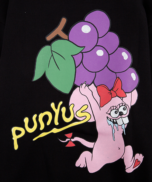 PUNYUS　プニュズ　いただきマウス　トレーナー　黒　メス　レモン　女の子 PUNYUS プニュズ いただきマウス トレーナー 黒 メス レモン