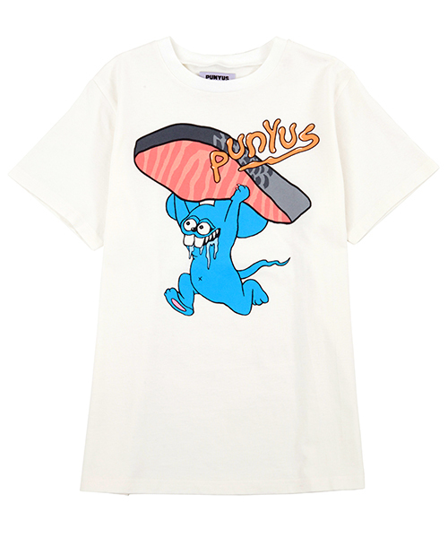 PUNYUS(プニュズ)の「いただきマウスTシャツ(Tシャツ/カットソー・レディース・杢グレー/ホワイト/ブラック/パープル・2/1/3/4)」の11枚目の写真