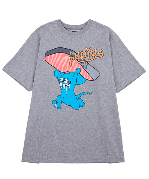 PUNYUS(プニュズ)の「いただきマウスTシャツ(Tシャツ/カットソー・レディース・杢グレー/ホワイト/ブラック/パープル・2/1/3/4)」の8枚目の写真