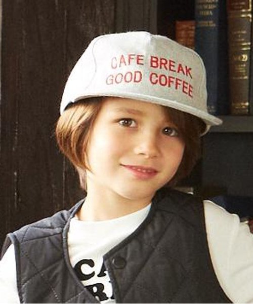 apres les cours（アプレレクール）の「CAFE BREAKロゴキャップ（キャップ・キッズ・チャコール/ブルー/グレー・50/58/54）」の2枚目の写真