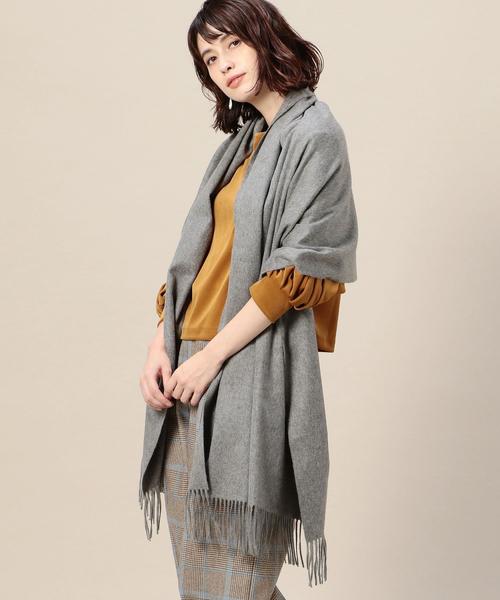 Johnstons of Elgin(ジョンストンズオブエルガン)の「<Johnstons>カシミヤストール ◆(ストール/ショール・レディース・ライトグレー/ブラウン/ライトブルー・FREE)」の9枚目の写真