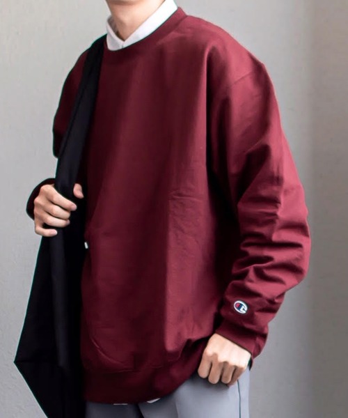 Champion（チャンピオン）の「Championチャンピオン/9oz 裏起毛スウェット（スウェット・メンズ・ホワイト/ブラック/ミックスグレー/ダークグリーン/ネイビー/ワイン/グレー系その他/ブルー/イエロー/レッド/グリーン/グレー・LARGE/SMALL/X-LARGE/MEDIUM）」の12枚目の写真