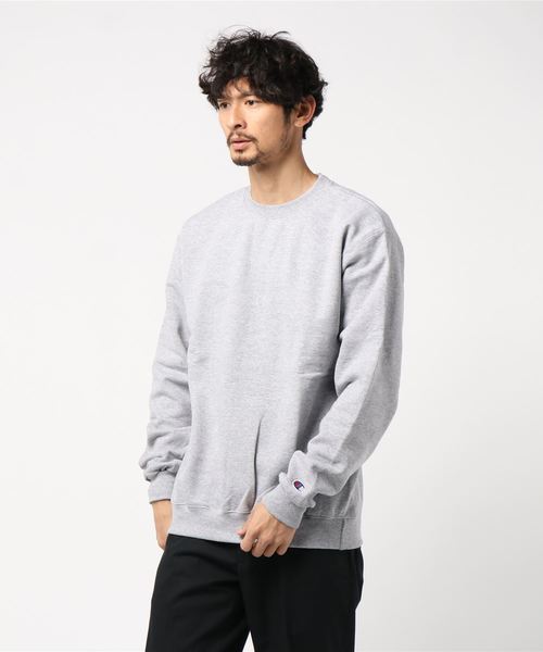 Champion（チャンピオン）の「Championチャンピオン/9oz 裏起毛スウェット（スウェット・メンズ・ホワイト/ブラック/ミックスグレー/ダークグリーン/ネイビー/ワイン/グレー系その他/ブルー/イエロー/レッド/グリーン/グレー・LARGE/SMALL/X-LARGE/MEDIUM）」の4枚目の写真