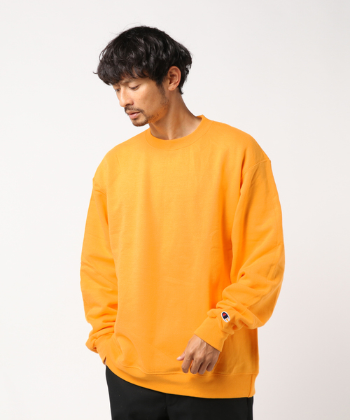 Champion（チャンピオン）の「Championチャンピオン/9oz 裏起毛スウェット（スウェット・メンズ・ホワイト/ブラック/ミックスグレー/ダークグリーン/ネイビー/ワイン/グレー系その他/ブルー/イエロー/レッド/グリーン/グレー・LARGE/SMALL/X-LARGE/MEDIUM）」の10枚目の写真