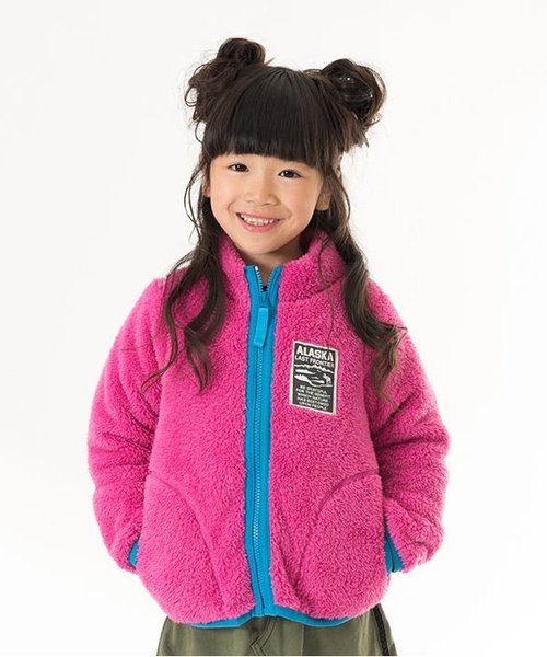 BREEZE(ブリーズ)の「ファーフリースジャケット(その他アウター・キッズ・ピンク/グリーン/ブラック/キナリ・110/130/160/140/80/100/120/150/90/95)」の4枚目の写真