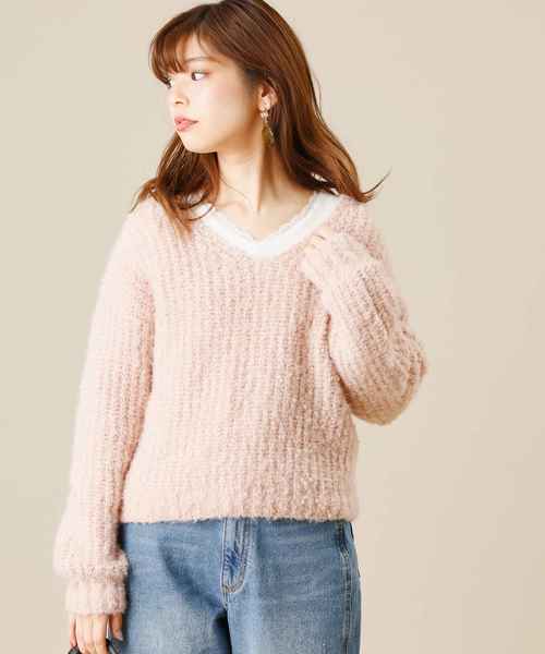 natural couture(ナチュラルクチュール)の「衿レースワッフルプルオーバー(Tシャツ/カットソー・レディース・オフホワイト/キャメル/レッド/ブラック・FREE)」の7枚目の写真