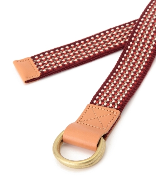 BEAMS BOY(ビームスボーイ)の「GEVAERT / ドット Wリング(ベルト・レディース・ワイン/ネイビー・ONE SIZE)」の7枚目の写真