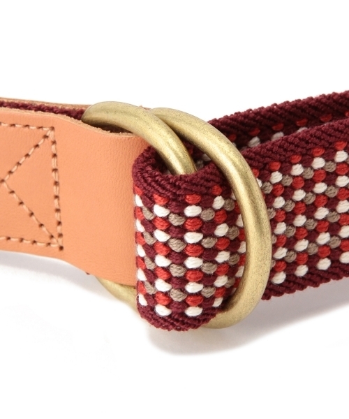 BEAMS BOY(ビームスボーイ)の「GEVAERT / ドット Wリング(ベルト・レディース・ワイン/ネイビー・ONE SIZE)」の8枚目の写真